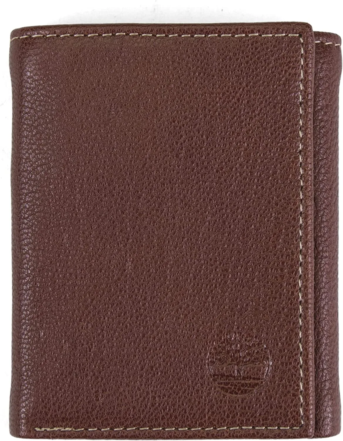 Timberland Men's Leather Trifold Wallet with Id Window Brown D97018