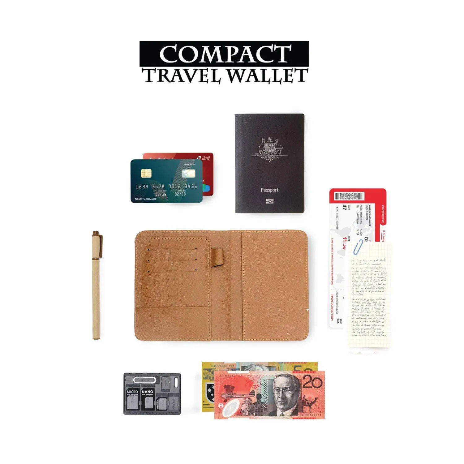 Travel Wallet - Marble