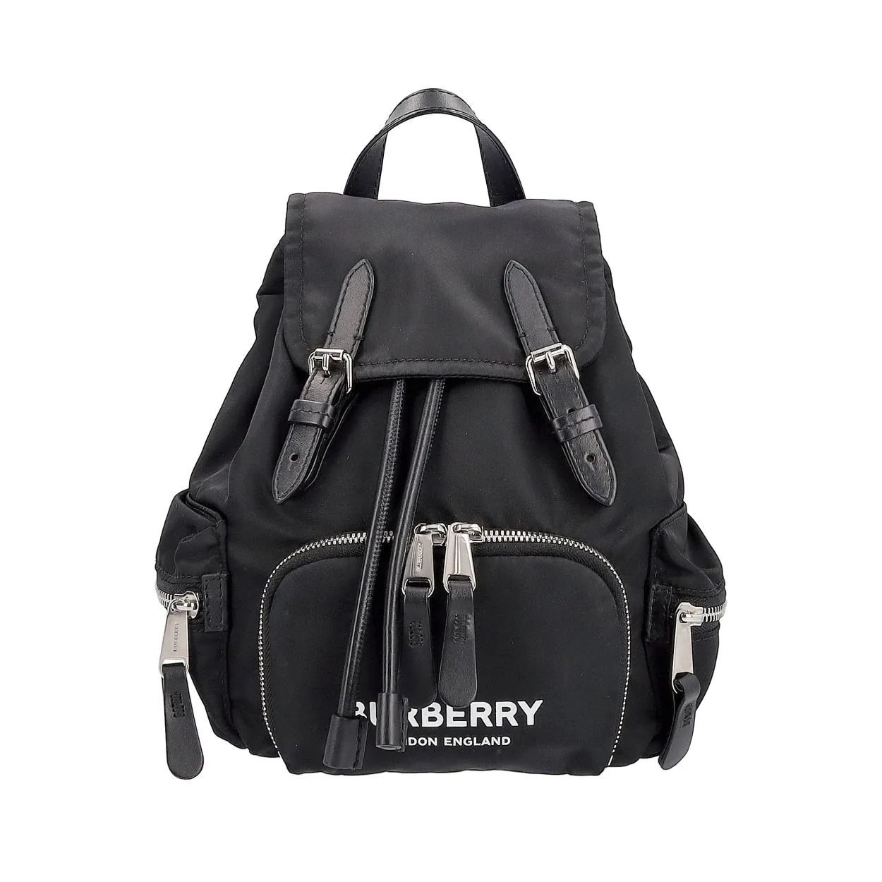 Trendy Inspired Burberry Nylon Small Backpack Black
