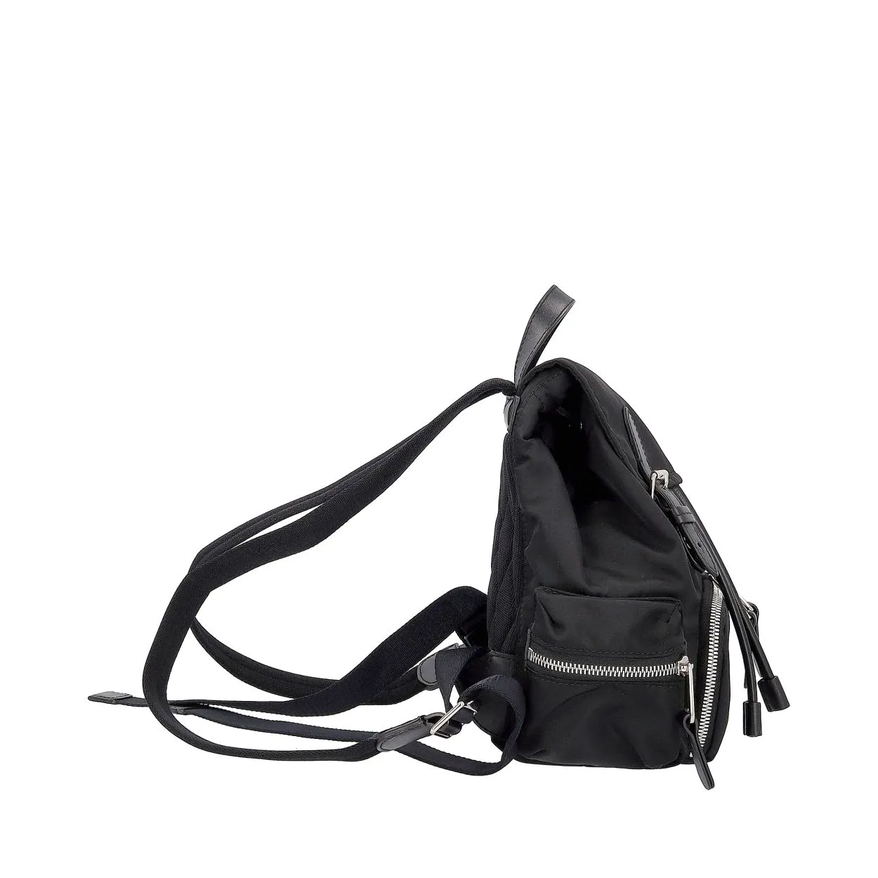Trendy Inspired Burberry Nylon Small Backpack Black