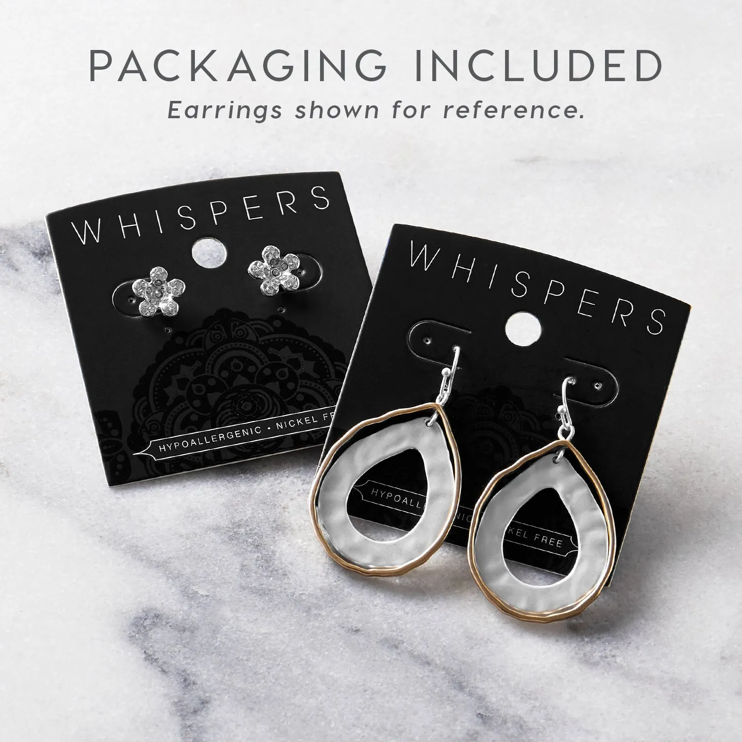 Triple Square Earrings - Mixed Metal