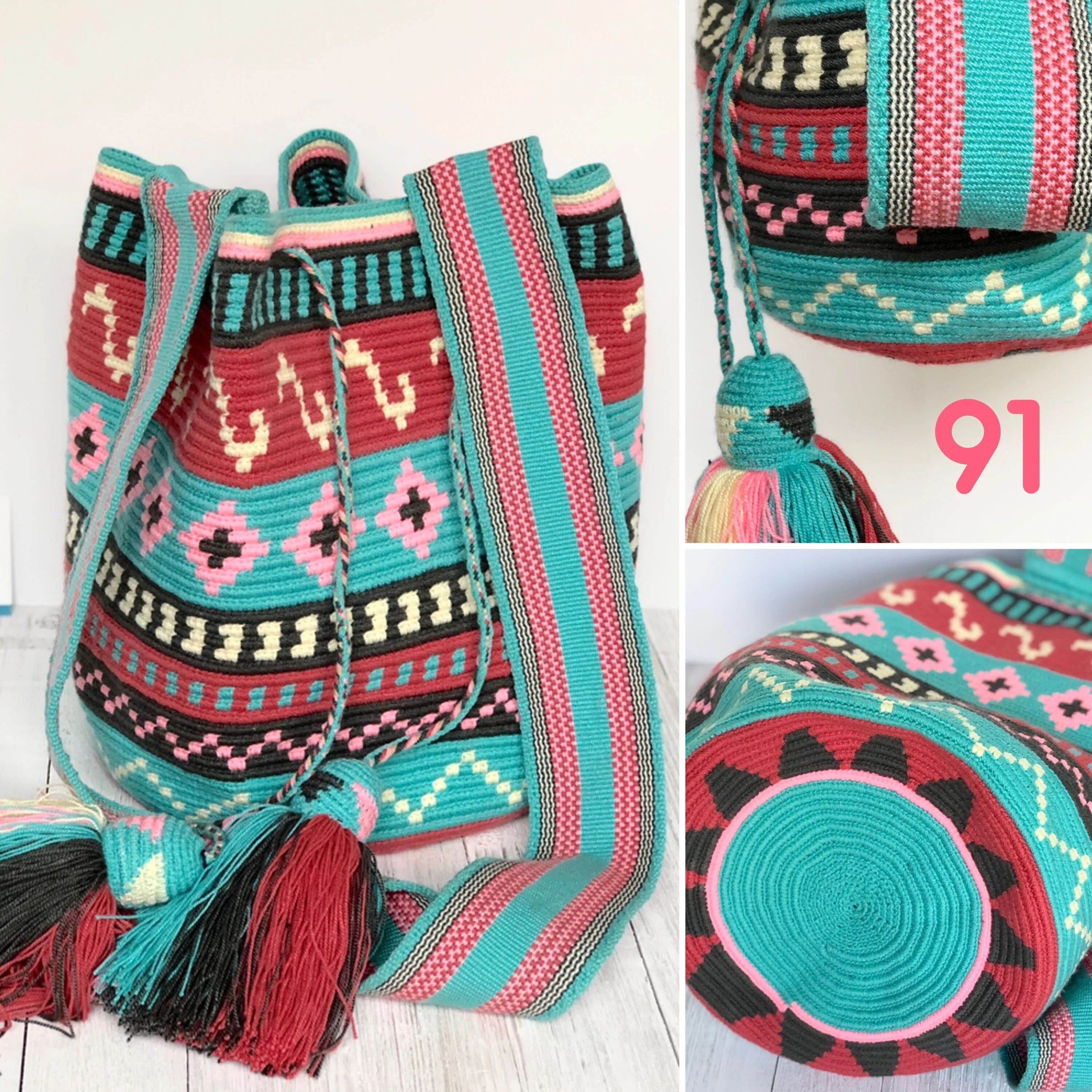 Turquoise Love - Special Edition Crochet Bags - Crossbody Boho Bags