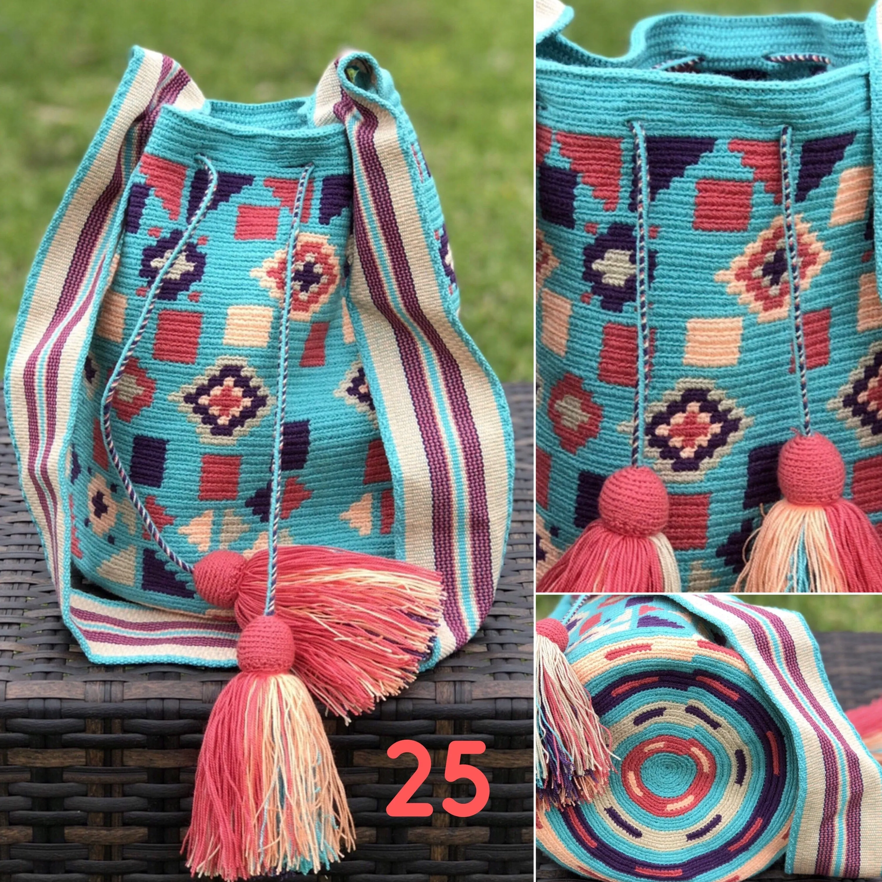 Turquoise Love - Special Edition Crochet Bags - Crossbody Boho Bags