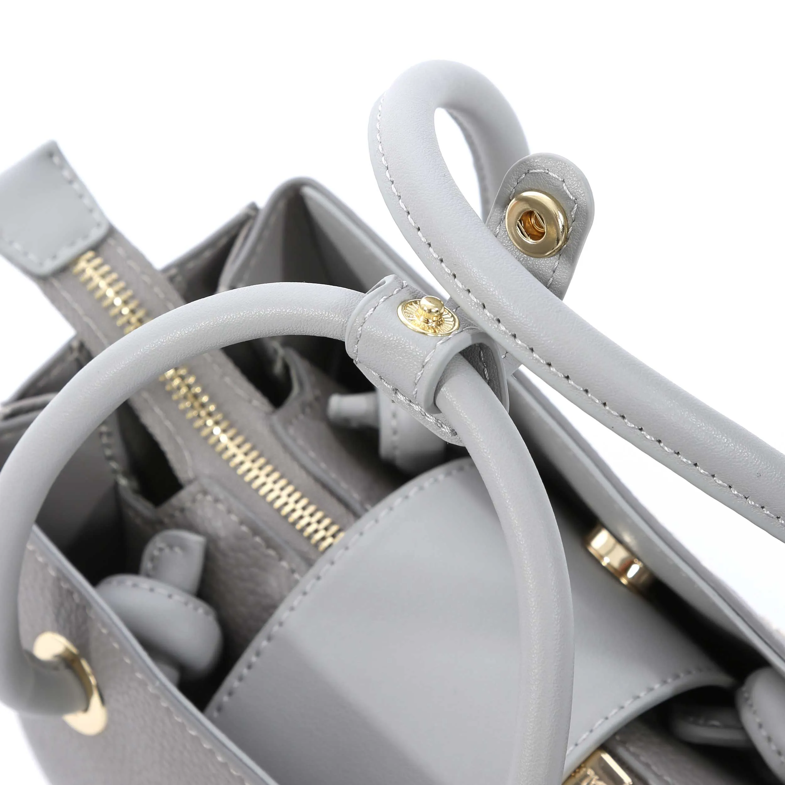 Valentino Bags Alexia Mini Shopper Ladies Bag in Grey