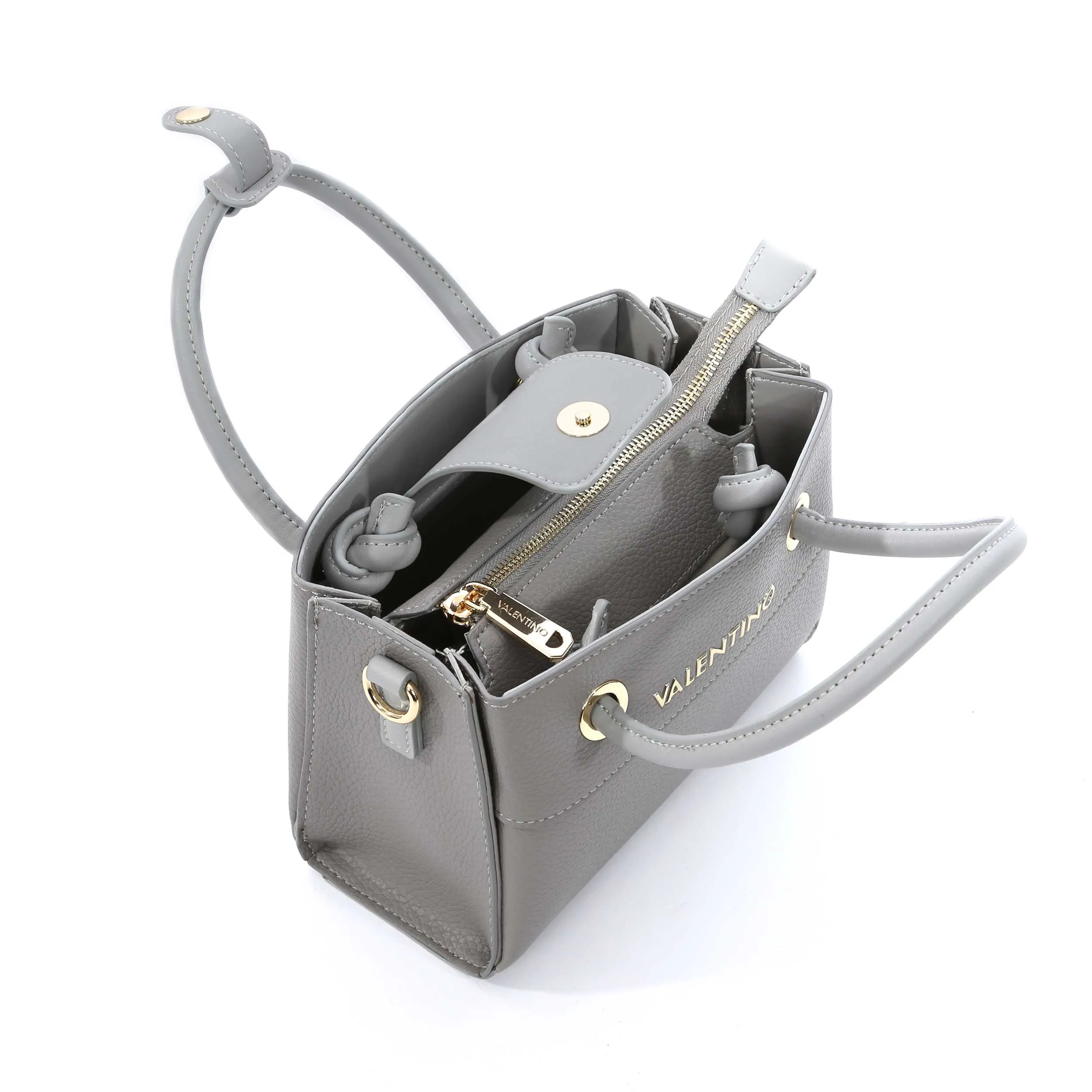 Valentino Bags Alexia Mini Shopper Ladies Bag in Grey