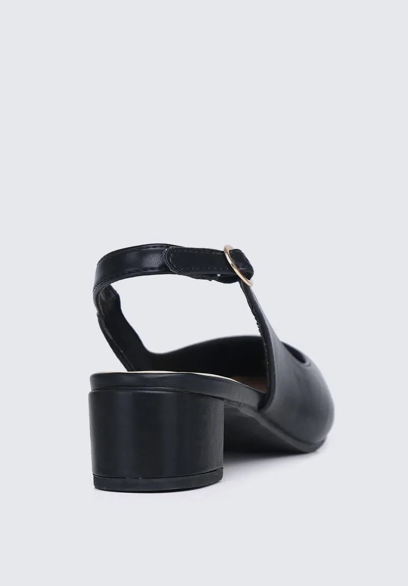 Valerie Comfy Heels In Black