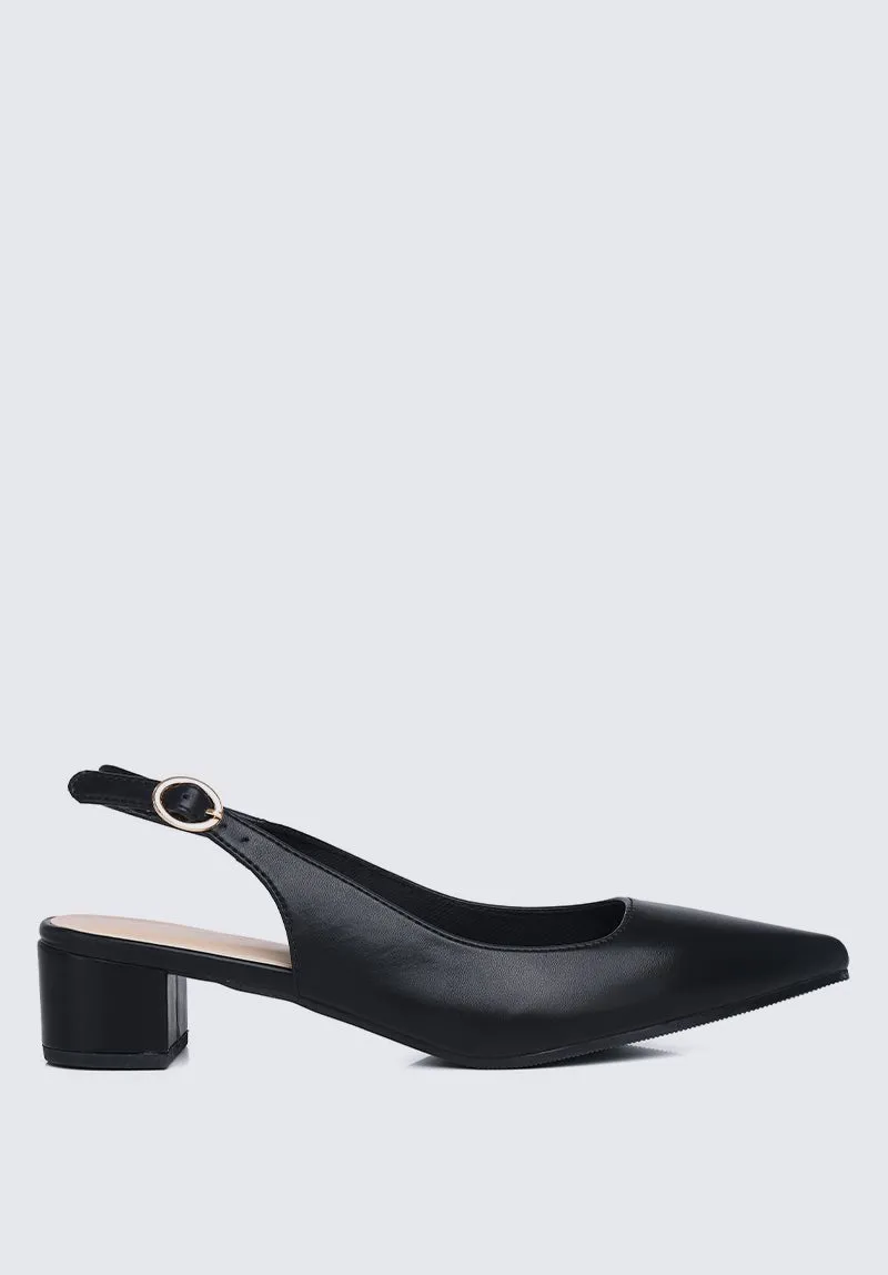 Valerie Comfy Heels In Black