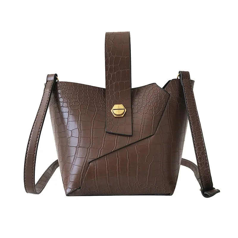 Vintage Alligator Buckets Bag Designer Women Handbags