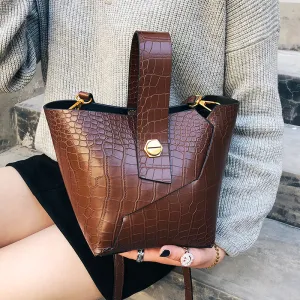 Vintage Alligator Buckets Bag Designer Women Handbags