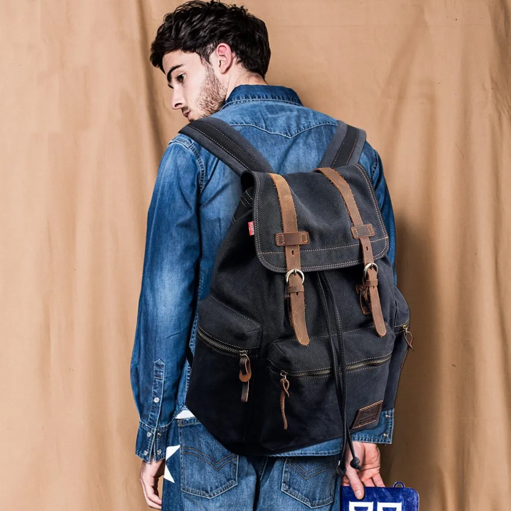Vintage Backpacks 15 Inch, School Backpack Daypack Retro Stylish Backpack for Outdoor Hiking Trip Camping with Large Capacity
