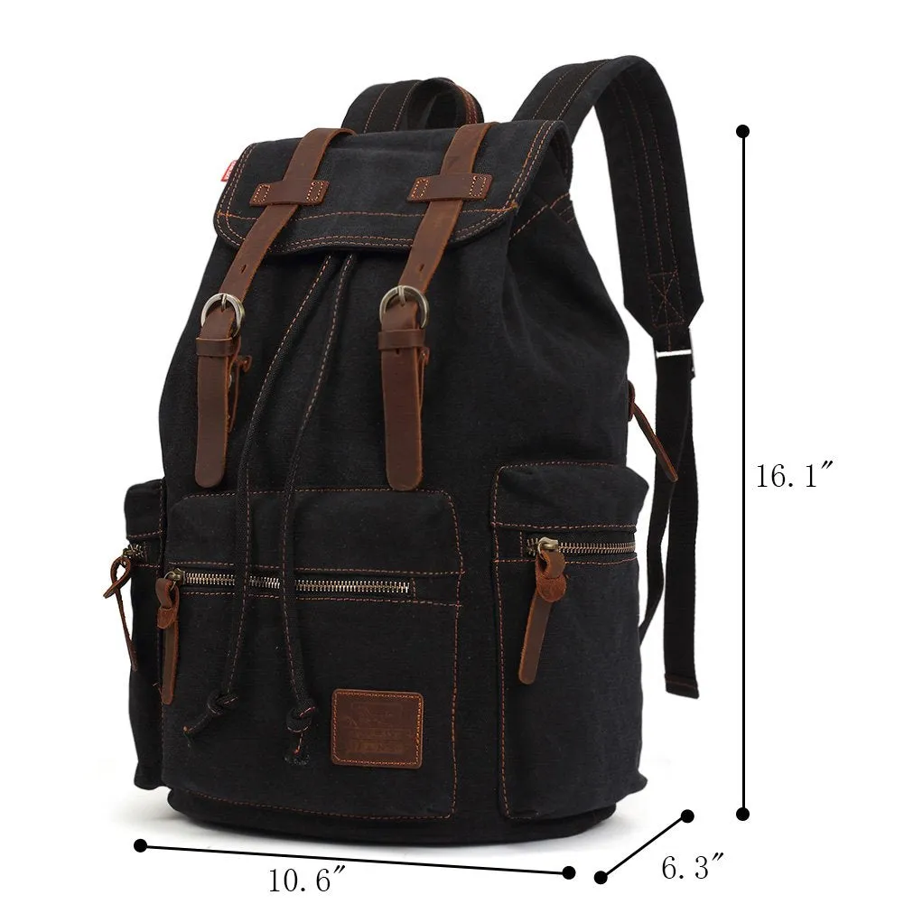 Vintage Backpacks 15 Inch, School Backpack Daypack Retro Stylish Backpack for Outdoor Hiking Trip Camping with Large Capacity