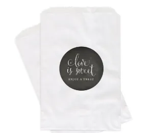 Vintage Chalkboard Love is Sweet Enjoy a Treat Favor Bags