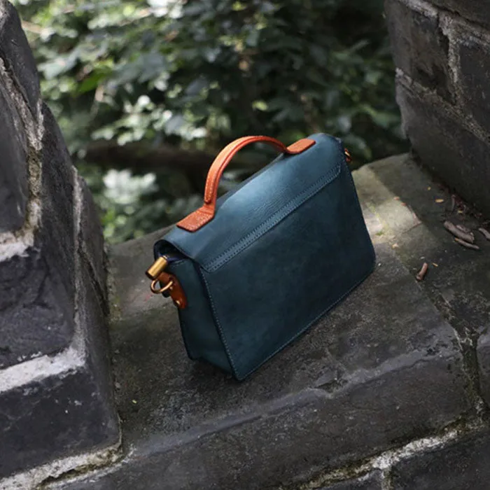 Vintage Ladies Leather Satchel Shoulder Handbags Messenger Bag For Women