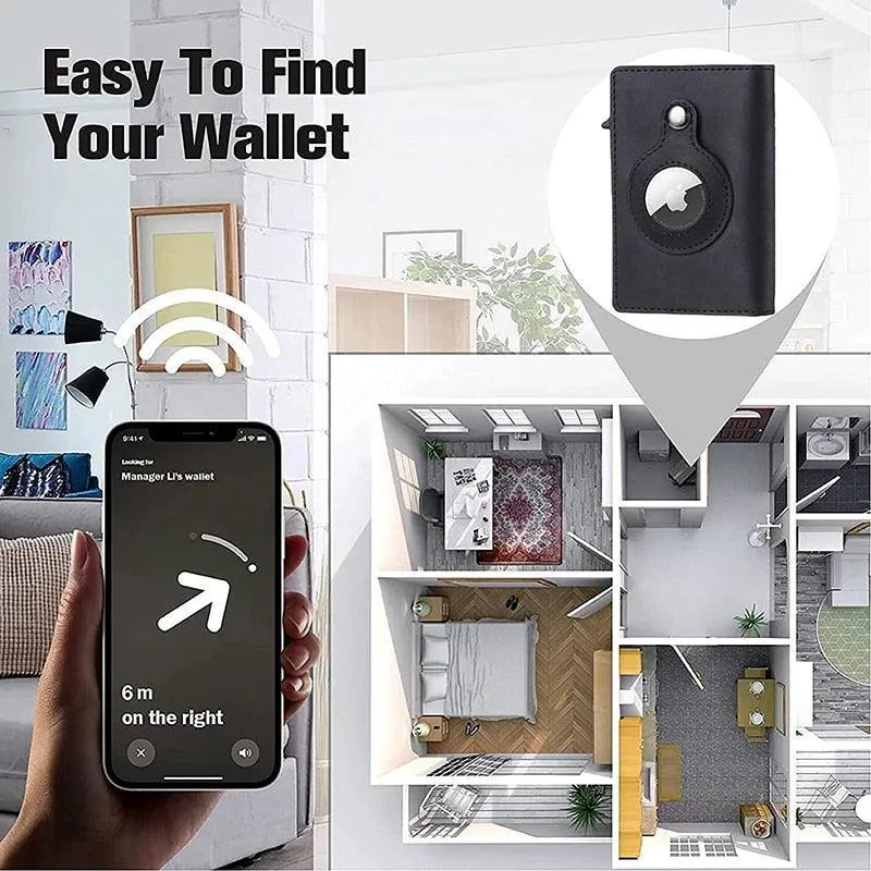 Wallet with Air Tag holder & RFID