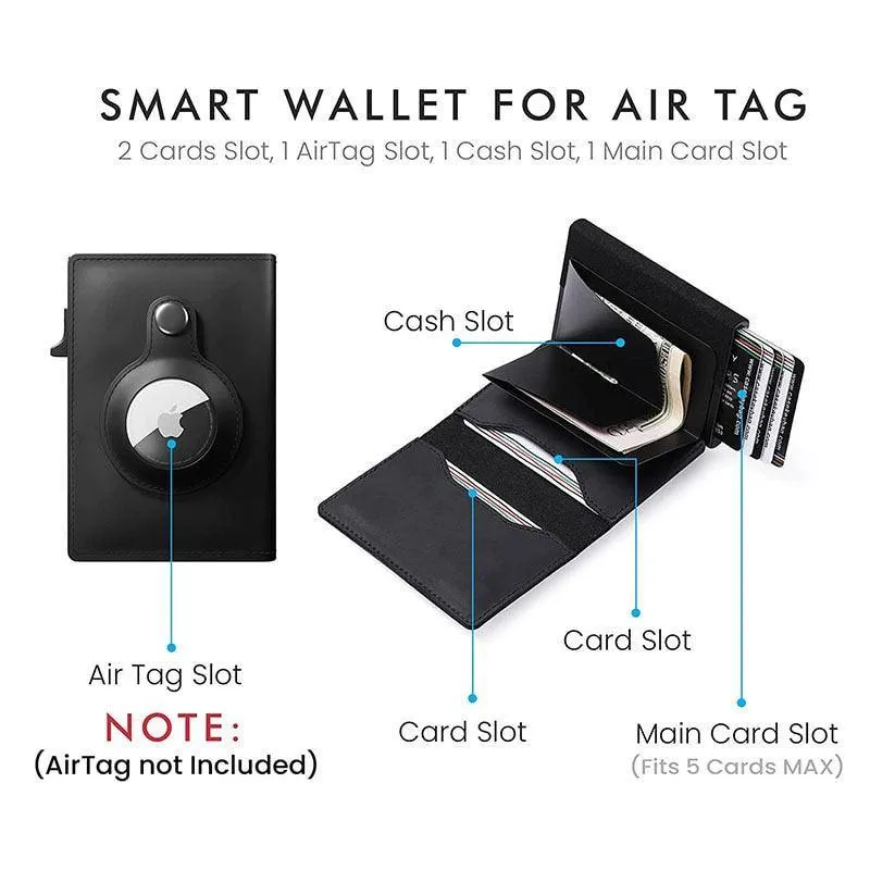 Wallet with Air Tag holder & RFID