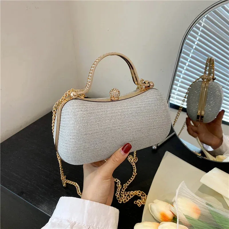 Women Elegant Crystal Bridal Wedding Clutch Bags