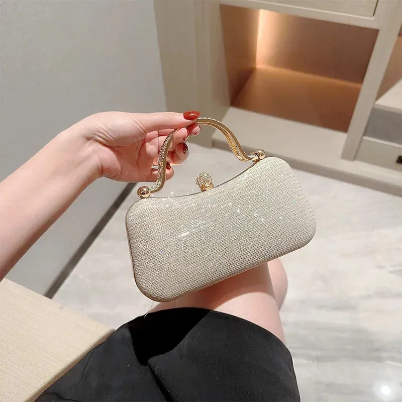 Women Elegant Crystal Bridal Wedding Clutch Bags