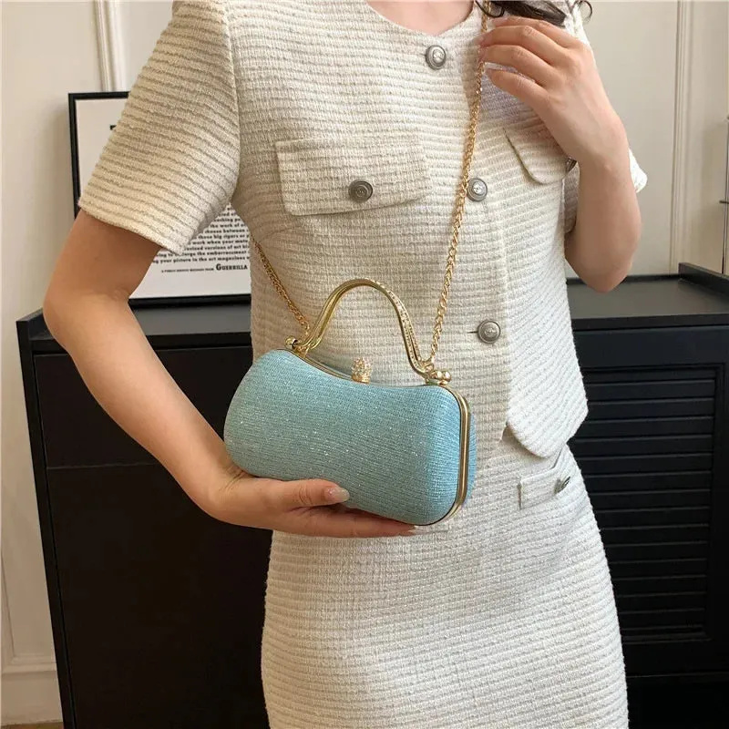Women Elegant Crystal Bridal Wedding Clutch Bags
