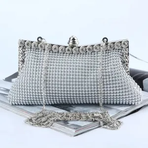 Women's Beautiful Sparkling Beaded Evening Clutch Bag