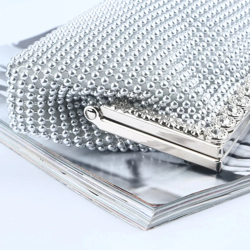 Women's Beautiful Sparkling Beaded Evening Clutch Bag
