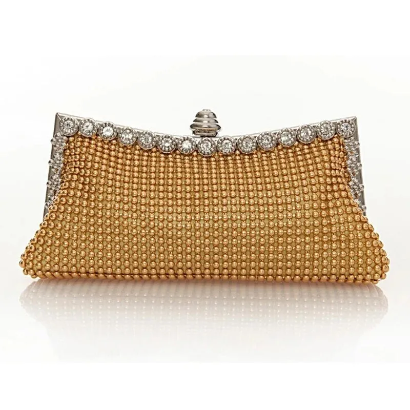 Women's Beautiful Sparkling Beaded Evening Clutch Bag