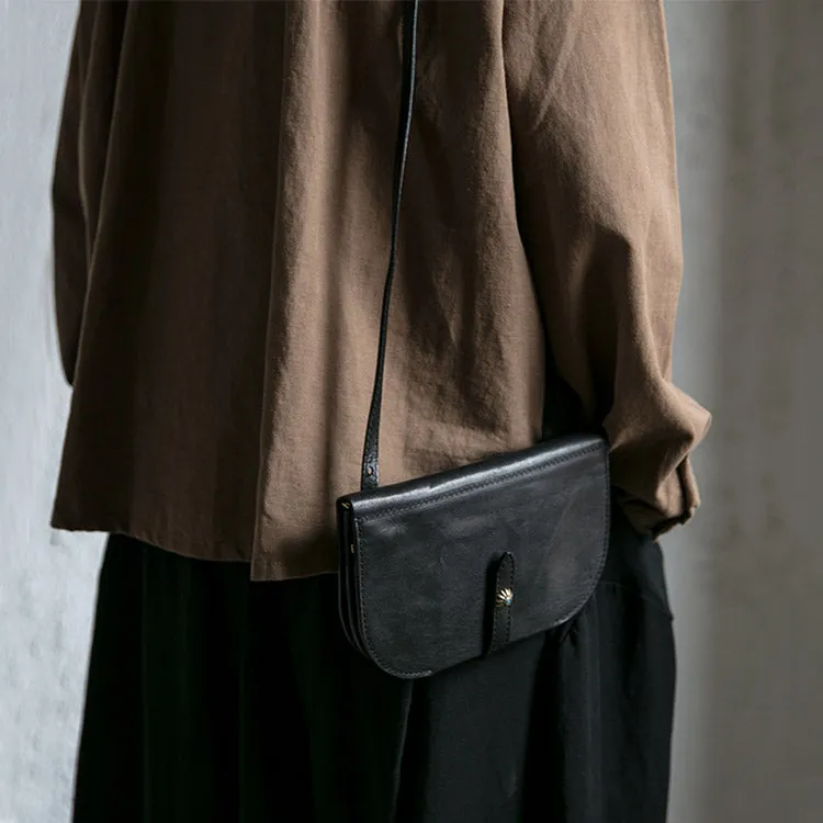 Womens Green Leather Crossbody Saddle Bag Purse Small Shoulder Bag