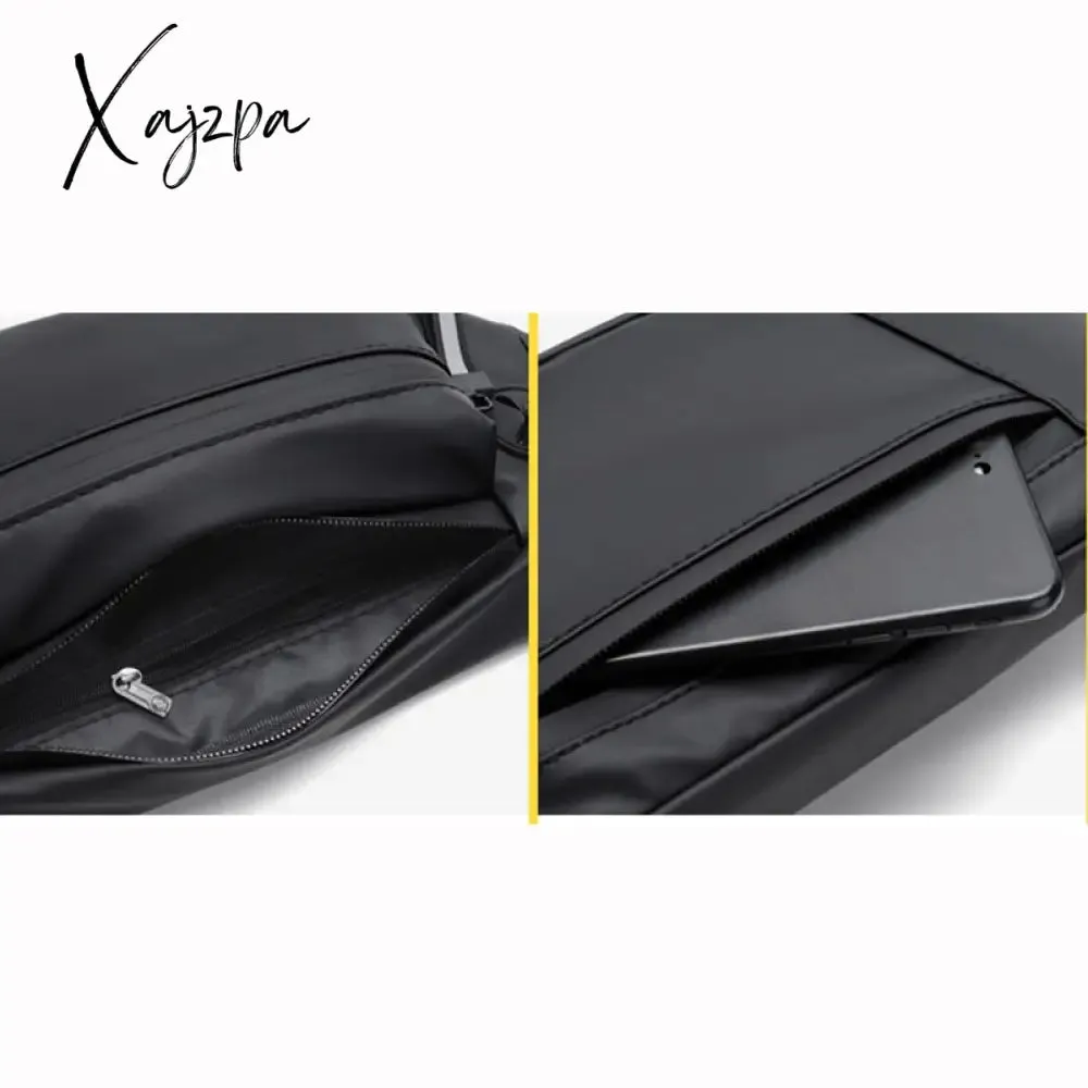 Xajzpa - Men Waist Fanny Pack Hip Bum Belt Bag Money Pouch Travel Fashion Waterproof Oxford Male Sling Cross body Chest Pack Purse Bags