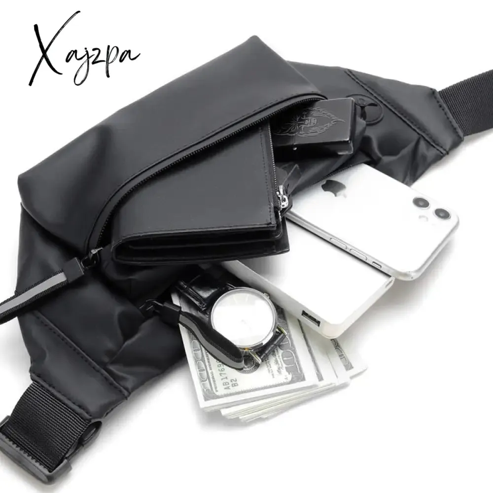 Xajzpa - Men Waist Fanny Pack Hip Bum Belt Bag Money Pouch Travel Fashion Waterproof Oxford Male Sling Cross body Chest Pack Purse Bags
