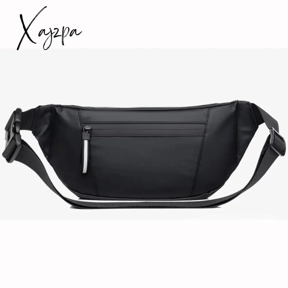 Xajzpa - Men Waist Fanny Pack Hip Bum Belt Bag Money Pouch Travel Fashion Waterproof Oxford Male Sling Cross body Chest Pack Purse Bags