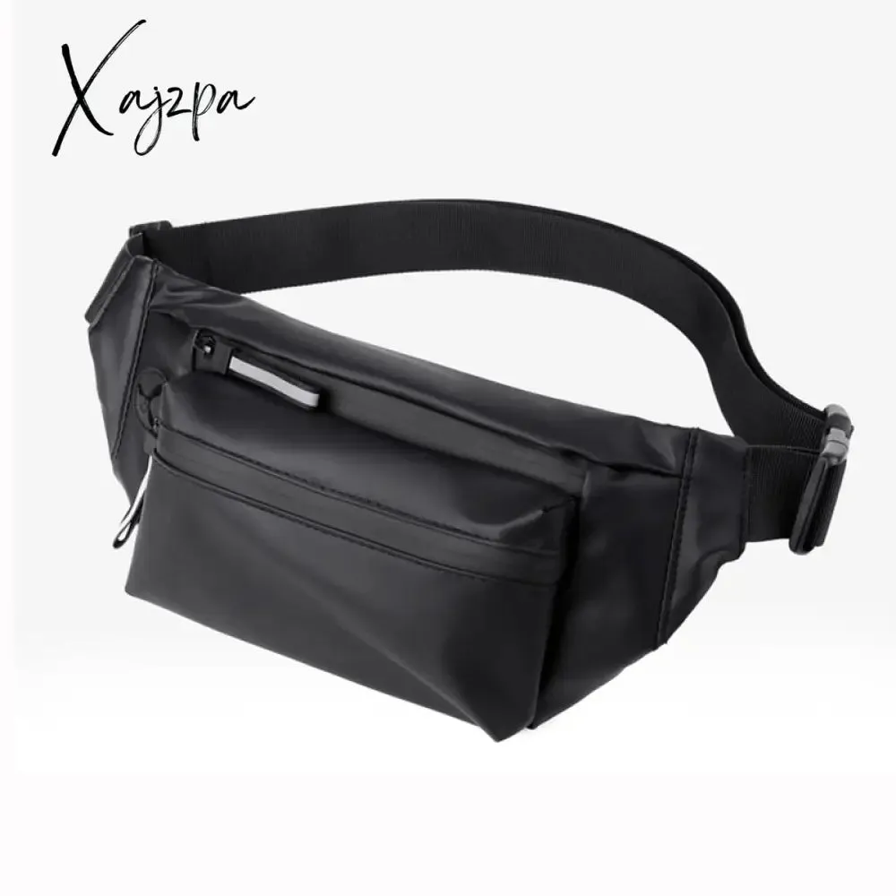 Xajzpa - Men Waist Fanny Pack Hip Bum Belt Bag Money Pouch Travel Fashion Waterproof Oxford Male Sling Cross body Chest Pack Purse Bags